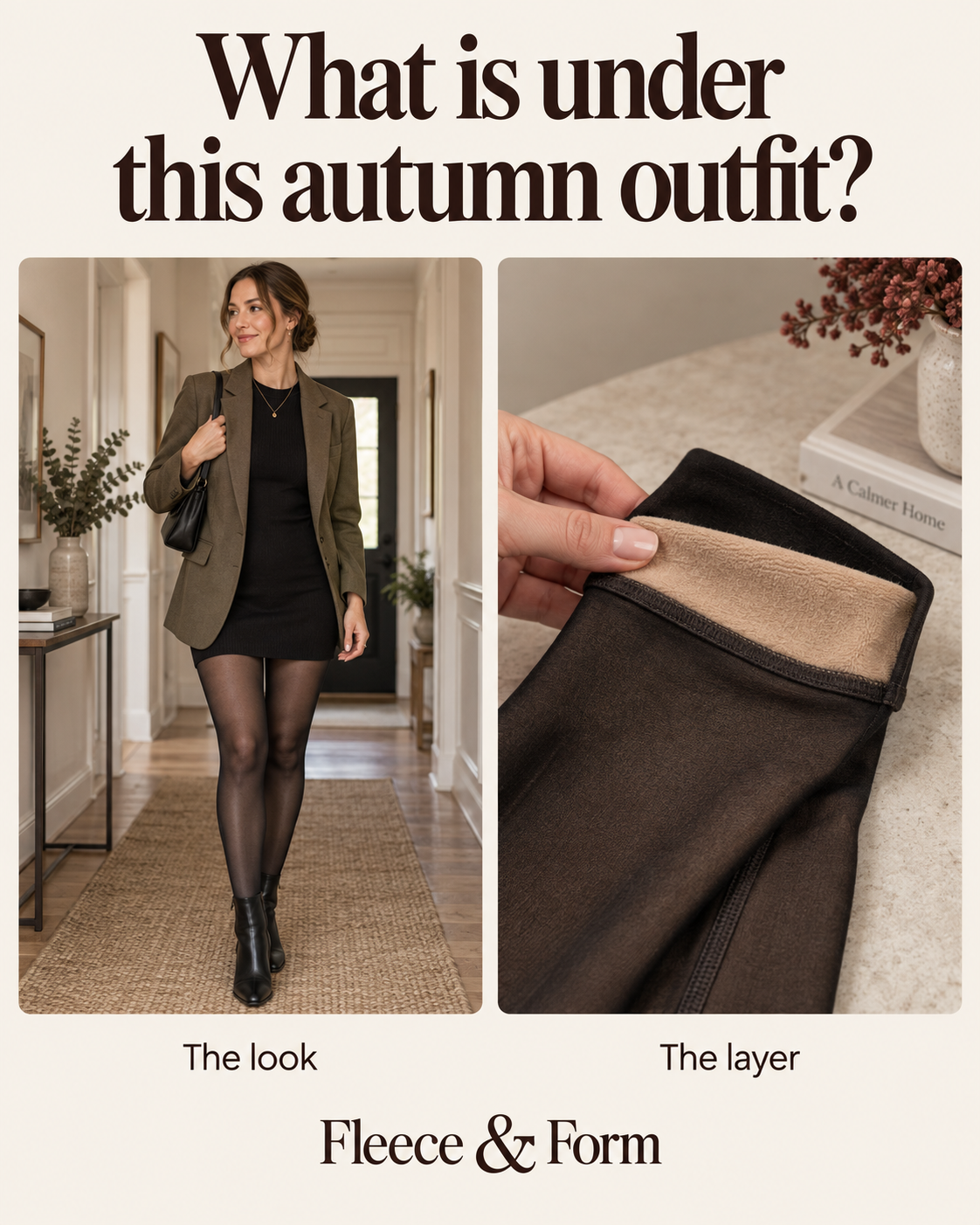 What is under this autumn outfit? The look and the fleece layer - Fleece & Form