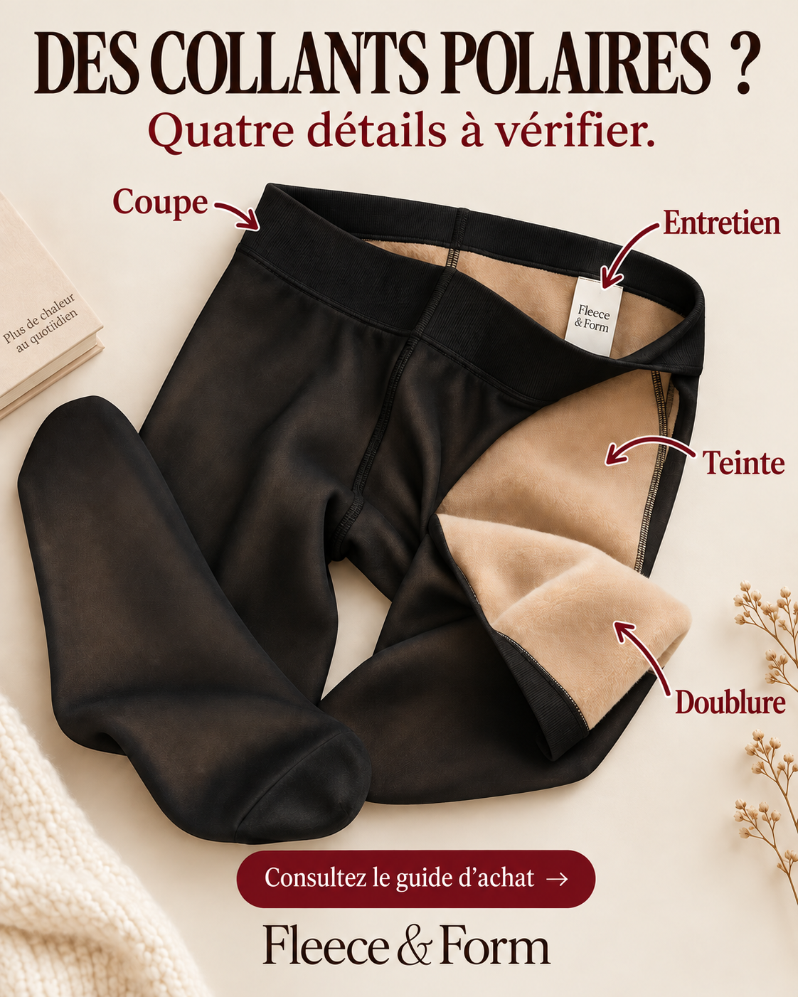 Fleece & Form Sheer-Look Fleece Tights